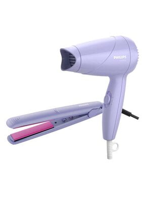 Philips HP8643/56 hair dryer and straightener combo, miss fresher's styling kit (purple) Philips HP8643/56 hair dryer and straightener combo, miss fresher's styling kit (purple)