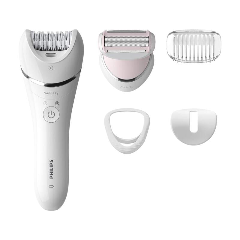 Philips Cordless Epilator–BRE710 All-Rounder for Face and Body Hair Removal (White)