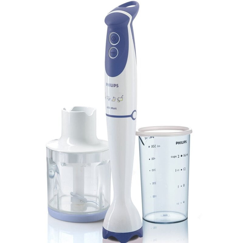PHILIPS HR1363/04 Hand Blender with Chopper and Beaker, 600W (White) PHILIPS HR1363/04 Hand Blender with Chopper and Beaker, 600W (White)