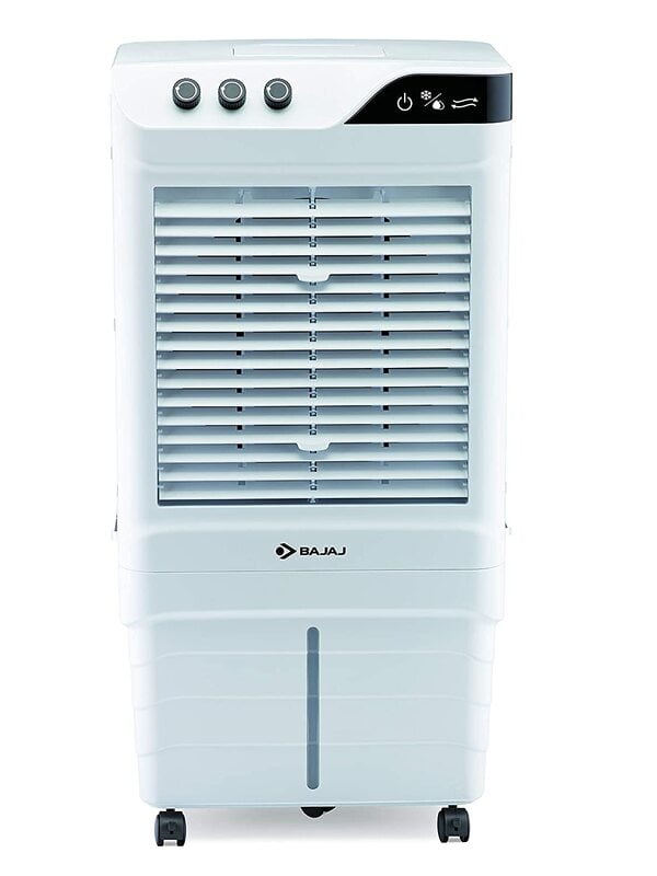 Bajaj DMH 90 Neo 90L Desert Air Cooler with Antibacterial Honeycomb Pads, Turbo Fan Technology, Powerful Air Throw and 3-Speed Control, White