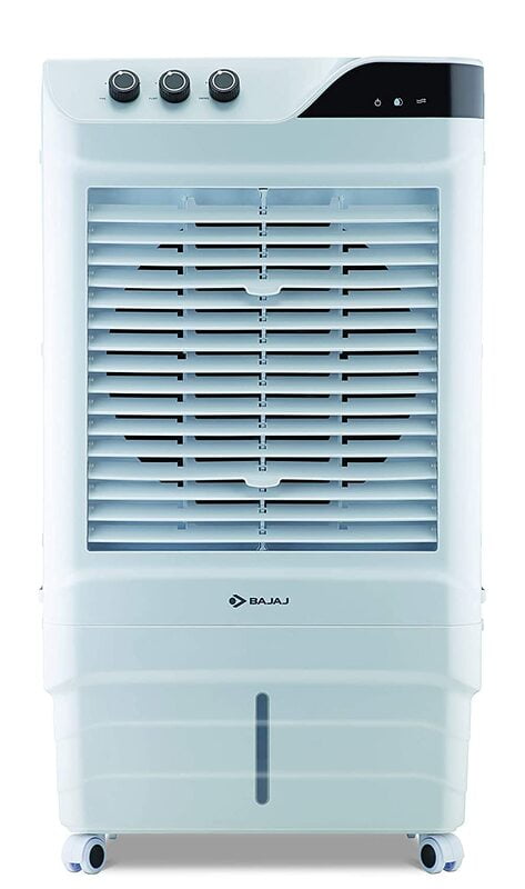 Bajaj DMH 65 Neo 65L Desert Air Cooler with Antibacterial Honeycomb Pads, Turbo Fan Technology, Powerful Air Throw and 3-Speed Control, White Bajaj DMH 65 Neo 65L Desert Air Cooler with Antibacterial Honeycomb Pads, Turbo Fan Technology, Powerful Air Throw and 3-Speed Control, White