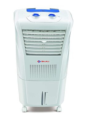 Bajaj Frio 23L Personal Air Cooler with Honeycomb Pads, Typhoon Blower Technology, Powerful Air Throw and 3-Speed Control, White Bajaj Frio 23L Personal Air Cooler with Honeycomb Pads, Typhoon Blower Technology, Powerful Air Throw and 3-Speed Control, White