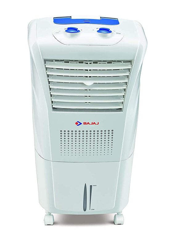 Bajaj Frio 23L Personal Air Cooler with Honeycomb Pads, Typhoon Blower Technology, Powerful Air Throw and 3-Speed Control, White Bajaj Frio 23L Personal Air Cooler with Honeycomb Pads, Typhoon Blower Technology, Powerful Air Throw and 3-Speed Control, White