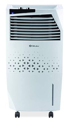 Bajaj TMH36 SKIVE Tower air cooler, 36 L, with anti bacterial technology, 25 FEET POWERFUL AIR THROW, white Bajaj TMH36 SKIVE Tower air cooler, 36 L, with anti bacterial technology, 25 FEET POWERFUL AIR THROW, white