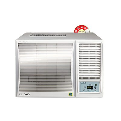 Lloyd 1.5 Ton 4 Star Window AC (GLW18B42WAMR, 100% Copper, White with Silver Deco Strip)