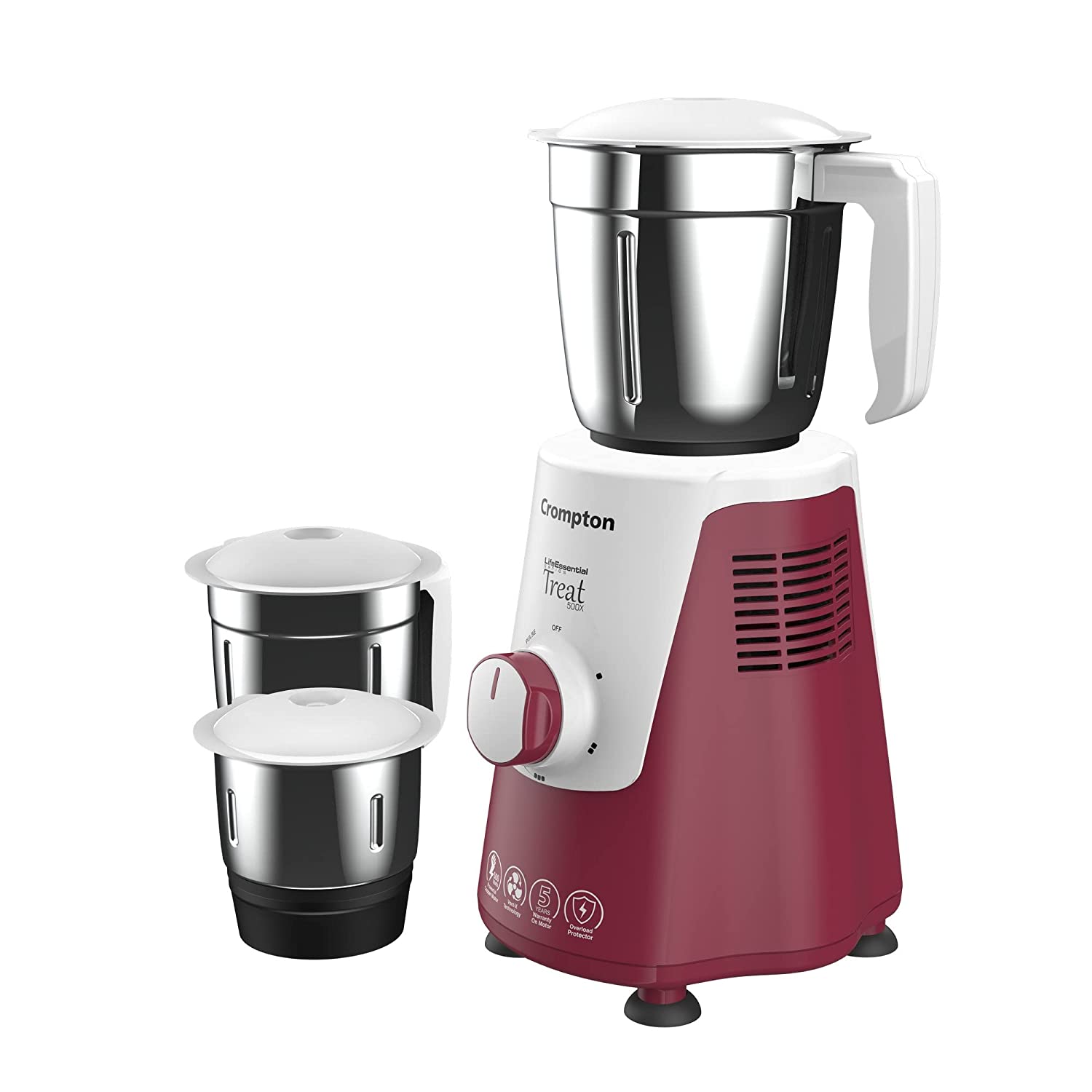 CROMPTON TREAT 500X 500W, 3 JARS MIXER GRINDER CROMPTON TREAT 500X 500W, 3 JARS MIXER GRINDER