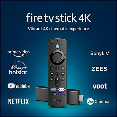 Amazon Fire TV Stick 4K with all-new Alexa Voice Remote (includes TV and app controls), Dolby Vision