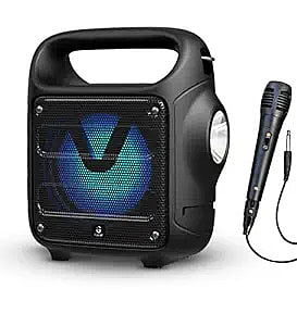iGear Camo 10 watts Portable Bluetooth Speaker with a corded mic, Rechargeable Battery
