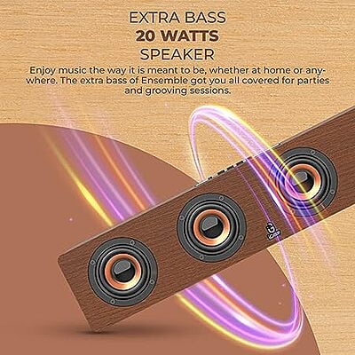 i GEAR Ensemble 20 watts Wooden Portable Soundbar with Wireless Bluetooth connectivity i GEAR Ensemble 20 watts Wooden Portable Soundbar with Wireless Bluetooth connectivity