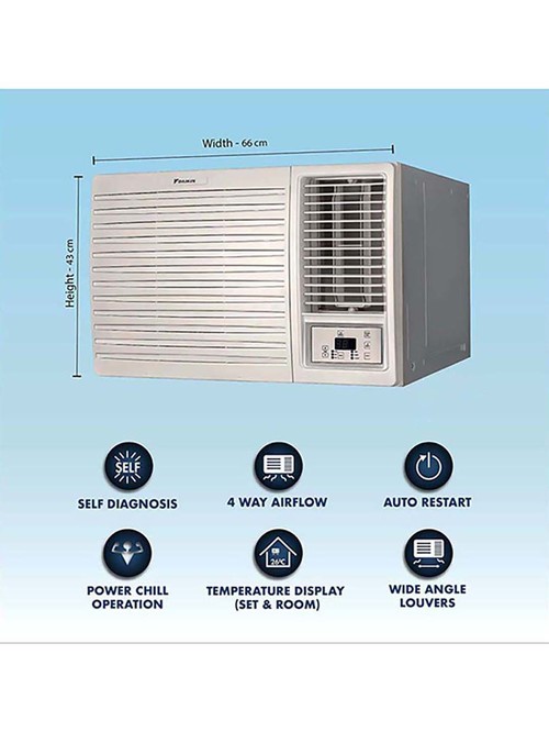 Daikin Window Air Conditioner, 1.5 Ton 4 STAR FRWL50UV163 Daikin Window Air Conditioner, 1.5 Ton 4 STAR FRWL50UV163