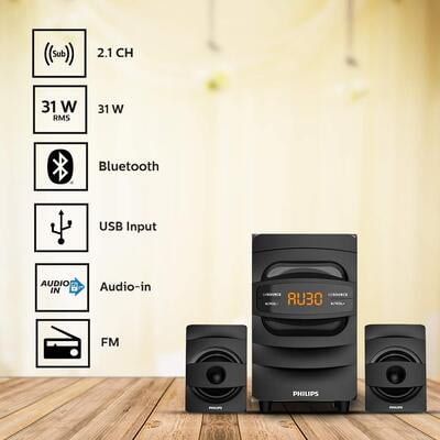 Philips MMS2625B/94 Multimedia 2.1 Speaker