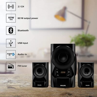 Philips MMS6080B/94 Multimedia 2.1 Speaker