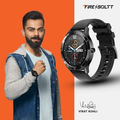 Fire-Boltt 360 SpO2 Full Touch Large Display Round Smart Watch with in-Built Games, 8 Days Battery Life, IP67 Water Resistant with Blood Oxygen and Heart Rate Monitoring BSW003