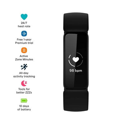 Fitbit Inspire 2 Health & Fitness Tracker with a Free 1-Year Fitbit Premium Trial, 24/7 Heart Rate