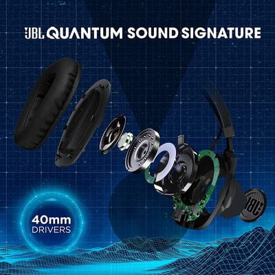 JBL Quantum 100, Wired Over Ear Gaming Headset