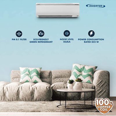 Daikin 1 Ton 5 Star Anti Pollution Inverter Split AC (Copper, PM 0.1 Filter ,JTKJ35TV, White) Daikin 1 Ton 5 Star Anti Pollution Inverter Split AC (Copper, PM 0.1 Filter ,JTKJ35TV, White)