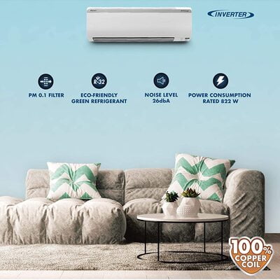 Daikin 1 Ton 5 Star Anti Pollution Inverter Split AC (Copper, PM 0.1 Filter ,JTKJ35TV, White)