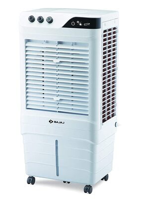 Bajaj DMH 90 Neo 90L Desert Air Cooler with Antibacterial Honeycomb Pads, Turbo Fan Technology, Powerful Air Throw and 3-Speed Control, White Bajaj DMH 90 Neo 90L Desert Air Cooler with Antibacterial Honeycomb Pads, Turbo Fan Technology, Powerful Air Throw and 3-Speed Control, White