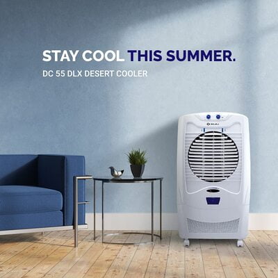 Bajaj DC 55 DLX Desert Air Cooler - 54L, White Bajaj DC 55 DLX Desert Air Cooler - 54L, White