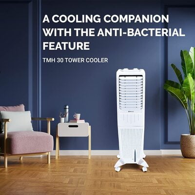 Bajaj TMH35 35-litres Tower Air Cooler (White)- for Medium Room