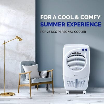 Bajaj PCF 25 DLX 24L Personal Air Cooler with Honeycomb Pads, Turbo Fan Technology Bajaj PCF 25 DLX 24L Personal Air Cooler with Honeycomb Pads, Turbo Fan Technology