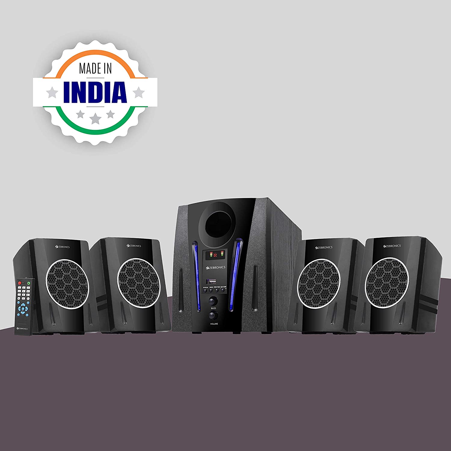 Zebronics ZEB-BT2750RUF Made in India Wireless Bluetooth Multimedia Speaker With Supporting USB Zebronics ZEB-BT2750RUF Made in India Wireless Bluetooth Multimedia Speaker With Supporting USB