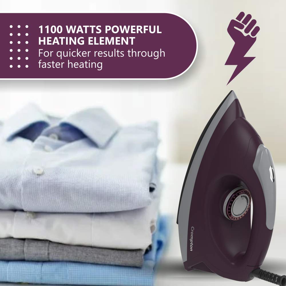 CROMPTON ACGEI PEBBLE 1100 W DRY IRON CROMPTON ACGEI PEBBLE 1100 W DRY IRON