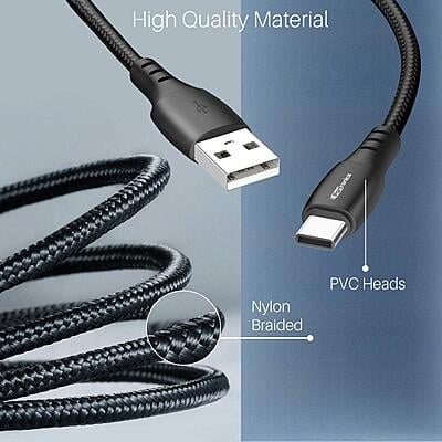 Portronics Nylon Braided Type C Por 1161 Portronics Nylon Braided Type C Por 1161