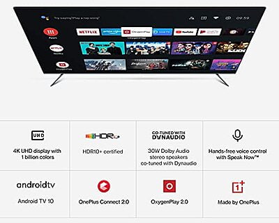 OnePlus 163.8 cm (65 inches) U Series 4K LED Smart Android TV 65U1S (Black) OnePlus 163.8 cm (65 inches) U Series 4K LED Smart Android TV 65U1S (Black)