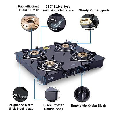 GLEN 1043 GT AUTO IGNITION BB BLK LPG STOVE GLEN 1043 GT AUTO IGNITION BB BLK LPG STOVE
