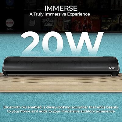 i GEAR immerse soundbar 20 Watts Bluetooth Speaker i GEAR immerse soundbar 20 Watts Bluetooth Speaker