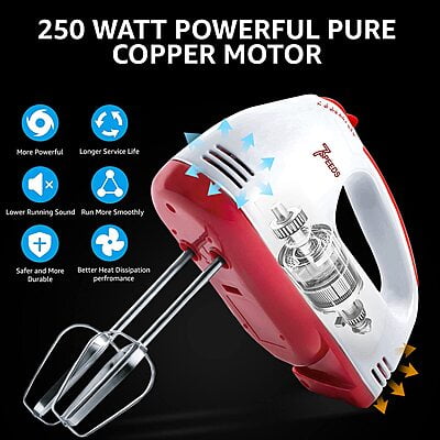 Inalsa hand mixer Easy mix Red 250 W Inalsa hand mixer Easy mix Red 250 W