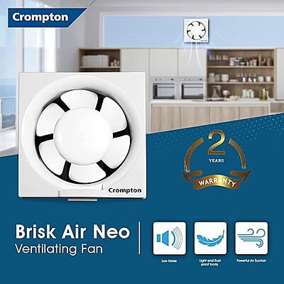 Crompton Brisk Air Neo 200 mm (8 inch) Exhaust Fan Crompton Brisk Air Neo 200 mm (8 inch) Exhaust Fan