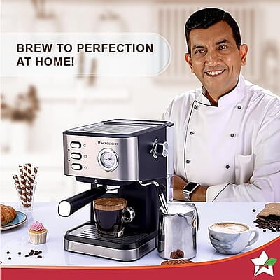 Wonderchef Regenta Espresso Coffee Machine, 19-bar Wonderchef Regenta Espresso Coffee Machine, 19-bar