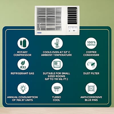 Bluestar Window AC 1.0 ton 3 star WFD312L Bluestar Window AC 1.0 ton 3 star WFD312L