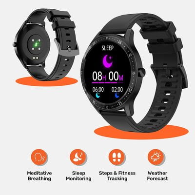 Fire-Boltt 360 SpO2 Full Touch Large Display Round Smart Watch with in-Built Games, 8 Days Battery Life, IP67 Water Resistant with Blood Oxygen and Heart Rate Monitoring BSW003