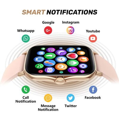 Fire-Boltt Beast SpO2 1.69” Industry’s Largest Display Size Full Touch Smart Watch with Blood Oxygen Monitoring, Heart Rate Monitor, Multiple Watch Faces & Long Battery Life