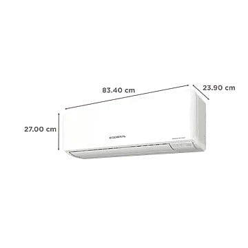 O GENERAL 1 Ton 3 Star Inverter Split AC (Copper Condenser, ASGG12CPAA-B)