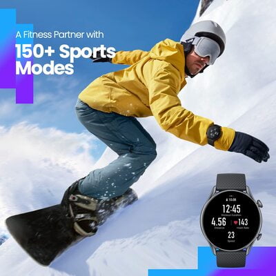 Amazfit GTR 3 Pro Smart Watch with Alexa, GPS, WiFi, 12-Day Battery Life, Fitness Tracker 150 Sports Modes, 1.45”AMOLED Display, Blood Oxygen Heart Rate Tracking, Waterproof