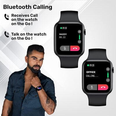 Fire-Boltt Ring Bluetooth Calling Smartwatch with SpO2 & 1.7” Metal Body with Blood Oxygen Monitoring, Continuous Heart Rate, Full Touch & Multiple Watch Faces