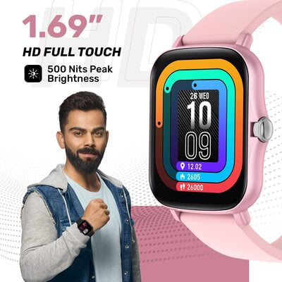 Fire-Boltt Beast SpO2 1.69” Industry’s Largest Display Size Full Touch Smart Watch with Blood Oxygen Monitoring, Heart Rate Monitor, Multiple Watch Faces & Long Battery Life