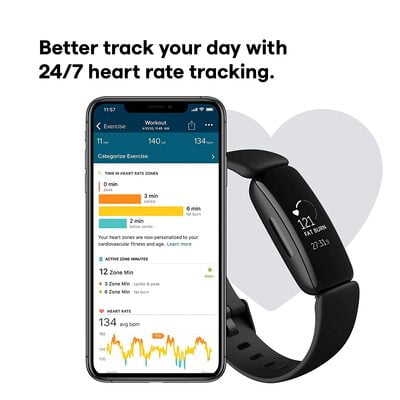 Fitbit Inspire 2 Health & Fitness Tracker with a Free 1-Year Fitbit Premium Trial, 24/7 Heart Rate