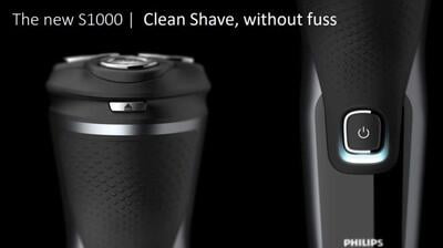 PHILIPS S1223/45, Wet or Dry Comfort Cut blades 3-Directional Flex Heads One-touch Open Pop-up Electric Shaver, Black
