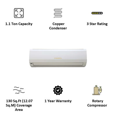 O General BMWB 1.1 Ton 3 Star Split AC (Copper Condenser, ASGA12BMWB-B, White) O General BMWB 1.1 Ton 3 Star Split AC (Copper Condenser, ASGA12BMWB-B, White)