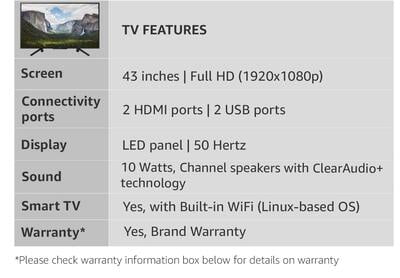 Sony Bravia 108 cm (43 Inches) Full HD LED Smart TV KLV-43W662F (Black) Sony Bravia 108 cm (43 Inches) Full HD LED Smart TV KLV-43W662F (Black)