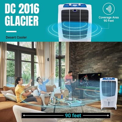 Bajaj DC 2016 Glacier 67L Desert Air Cooler with Turbo Fan Technology, Powerful Air Throw and 3-Speed Control, White Bajaj DC 2016 Glacier 67L Desert Air Cooler with Turbo Fan Technology, Powerful Air Throw and 3-Speed Control, White