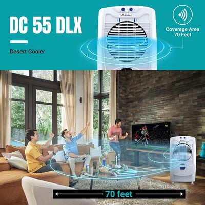 Bajaj DC 55 DLX Desert Air Cooler - 54L, White Bajaj DC 55 DLX Desert Air Cooler - 54L, White