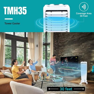 Bajaj TMH35 35-litres Tower Air Cooler (White)- for Medium Room Bajaj TMH35 35-litres Tower Air Cooler (White)- for Medium Room