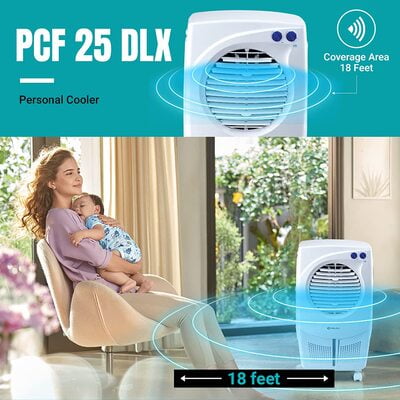 Bajaj PCF 25 DLX 24L Personal Air Cooler with Honeycomb Pads, Turbo Fan Technology Bajaj PCF 25 DLX 24L Personal Air Cooler with Honeycomb Pads, Turbo Fan Technology