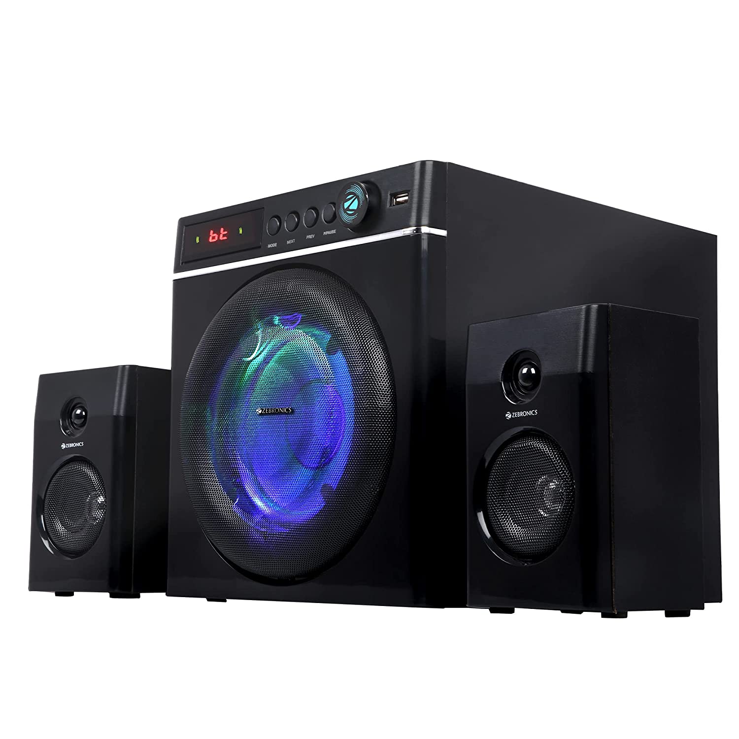 Zebronics Zeb-Cube 5 Home Theater Speaker with Subwoofer, 100W, 4.1 Channel, Wireless BTv5.1 Connectivity,
